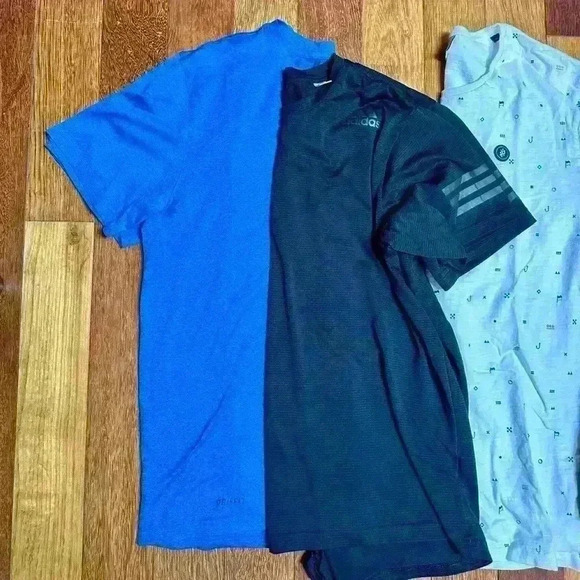 Blue and Black Short Sleeve Tees Casual Wear - Picture 3 of 3